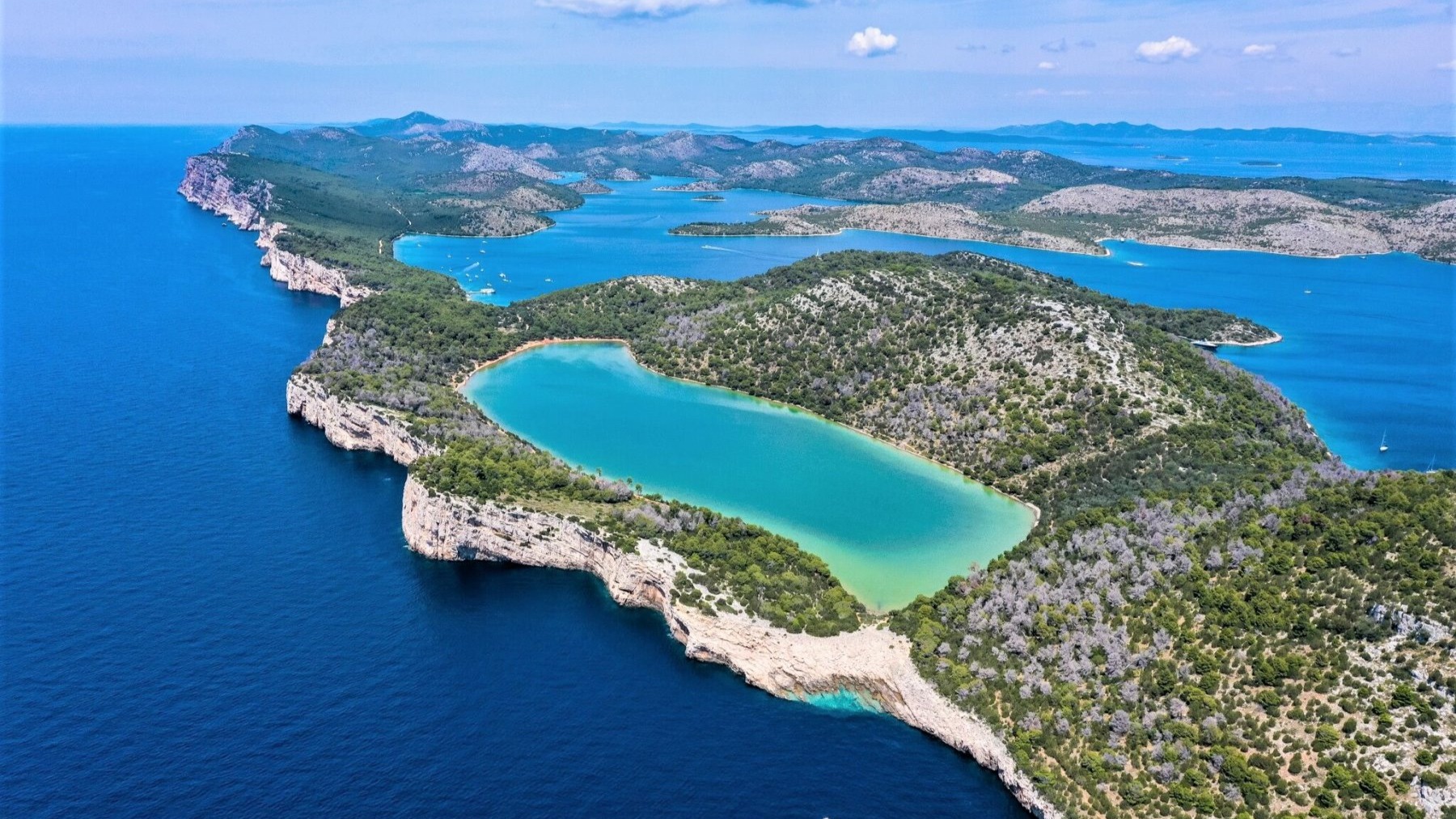 One-day boat excursion to Telašćica Nature Park (salt lake) and Levrnaka island (NP Kornati)